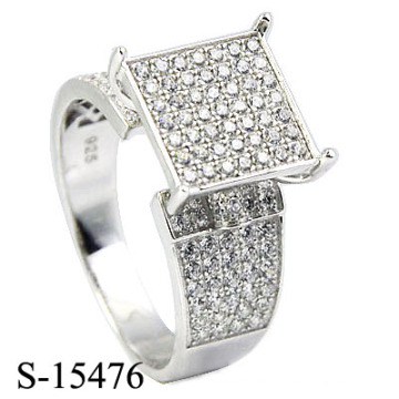 American Style 925 Silber Schmuck Hip Hop Herren oder Frauen Ring Rhodiun.